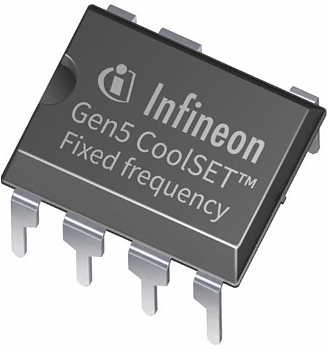 Infineon Technologies выпустила чип контроллера ШИМ с фиксированной частотой и технологией CoolSET 5-го поколения, рассчитанной на напряжение 700/800 В.