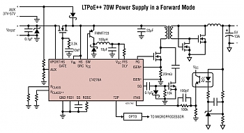 Linear Technology (LTC) ��������� ����������� ����������� LTPoE++, PoE+ � PoE �� ���� ������ ���������� ���� LT4276.