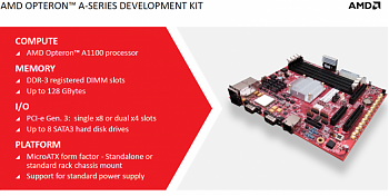 AMD ����������� �������� ������������ Opteron A1100-Series � ������ 64-������ ����������� �� ���� ����������� ARM (������� ��� Seattle).