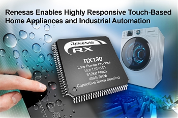 Renesas ������������ ������ 38 ����� ����������������� � ������ ����� RX130, ������� ���������� �� 256, 384 � 512 �� ����� ������, ����������� �� 100 ����� �������.
