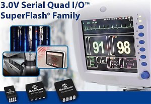 Microchip �������� ������� ����� ������ � ����������� SQI, ������� ����������� 3 � � �������� 16, 32 � 64 ����.