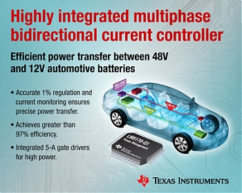 Texas Instruments ����������� ������ � �������������� ��������������� ����������� ��������������� DC/DC-���������� ����, ���������� ���������� �������� ����� 500 �� �� ���� � ��������� ������������� ������ ������� 12 � 48 �.