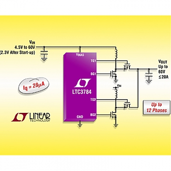 ���������� Linear Technology ������������ ������ 2-������ ���������� ���������� DC/DC-�����������, ����������� ������������� ������������ ������.