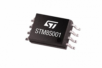 �������� ������� �������� � ������������ ��������, �������� STMicroelectronics ����������� 8-������ ��������������� STM8S001 � ������� SO-8.