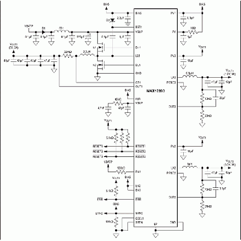 ��� MAX16993 �� Maxim Integrated Products � ������������ 3-��������� ������� �� �����, ������������ ���� 25 ��� ���� ����� � ���������� ��������...