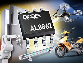 ����� ������������ ������� AL8862 �� Diodes ����� ��� �� 1 � ��� ��� 97 % � ���������� ���������� �� 5 %.