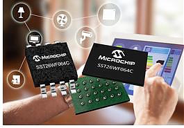 ���� ������ SST26WF064C �SuperFlash� ������������ Microchip ���������� ������� 64 ���� � ��������� � ���������� ������������������, ����������� Dual Transfer Rate (����� ������ �� ����� ������� ��������������) � �������� ������� ��������� (� �������� 35 ��).