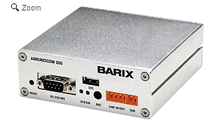�������� Barix ����������� ������� Annuncicom 200-Rava � ��������������� ��������� IP-audio ��� ������� �������, ����������� ����������� ���������� ����� �� ��������� push-to-talk (PTT) ��� ������������� ��������� ������� Crestron c ����������� Rava.